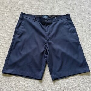 Jack Nicklaus Mens Navy Blue Golf Shorts Flat Front Performance Size 38